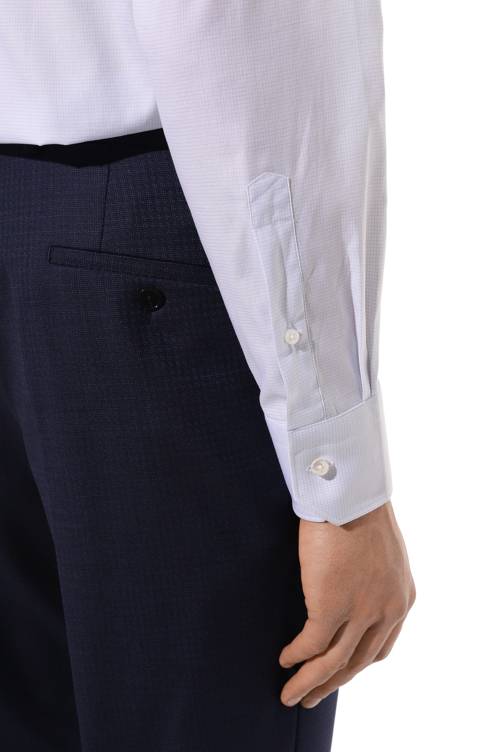 Хлопковая сорочка ZEGNA, арт. 701039A7/9MS0JI, фото 6