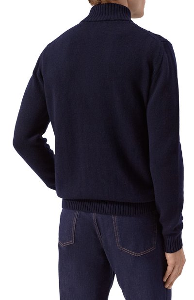 Свитер из шерсти и кашемира ANDREA CAMPAGNA темно-синего цвета по цене 119000 руб., арт. WU26N0440-08A-FN026, фото 4 Свитер из шерсти и кашемира ANDREA CAMPAGNA, арт. WU26N0440-08A-FN026, фото 4