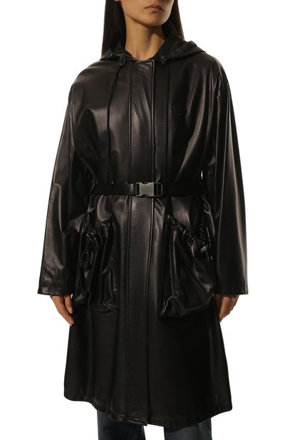 Кожаное пальто PRADA, арт. 56961-08P-F0002, фото 3