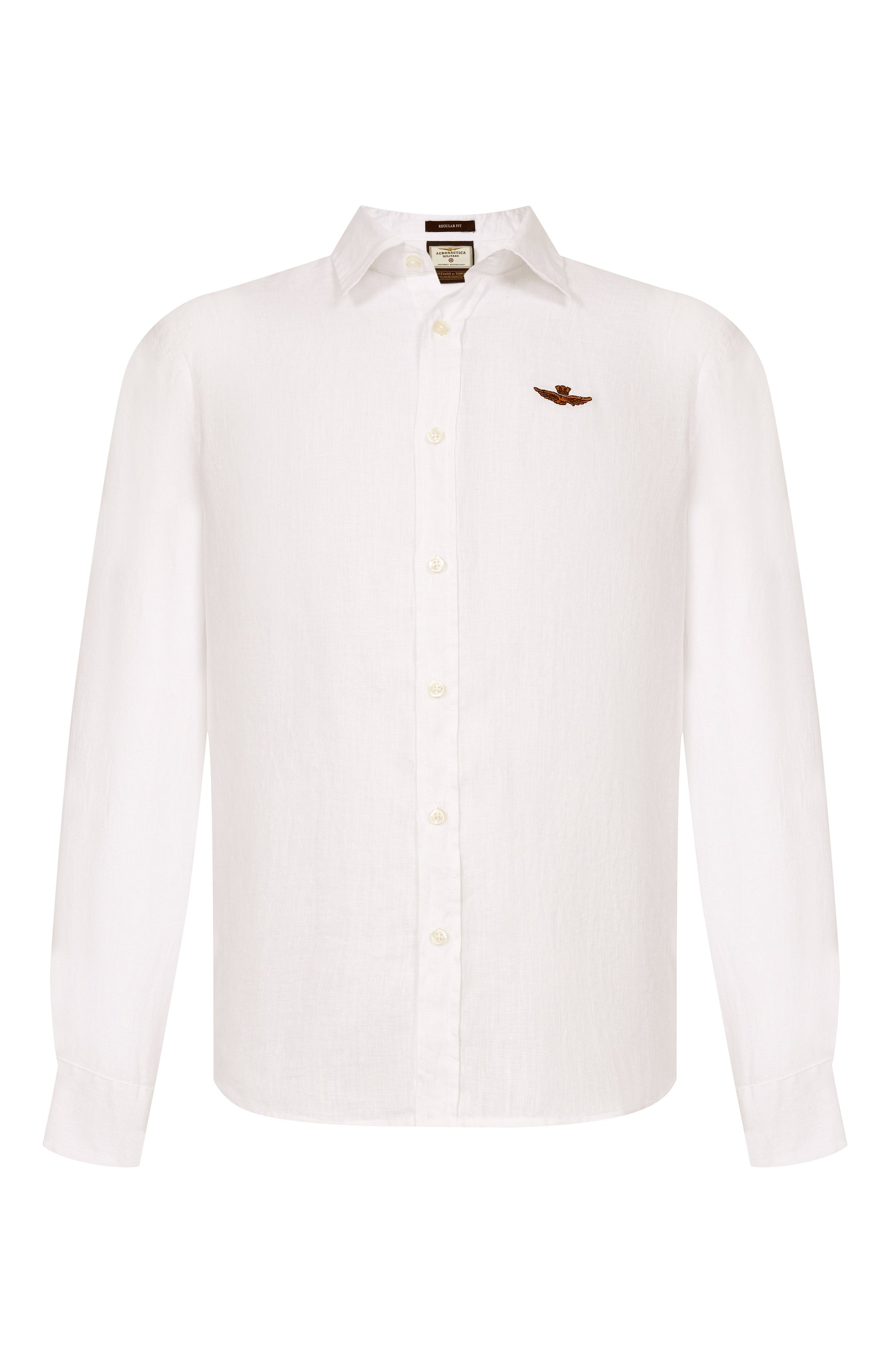 Льняная рубашка AERONAUTICA MILITARE белого цвета по цене 18050 руб., арт. CA1321UCT03089, фото 1 Льняная рубашка AERONAUTICA MILITARE, арт. CA1321UCT03089, фото 1