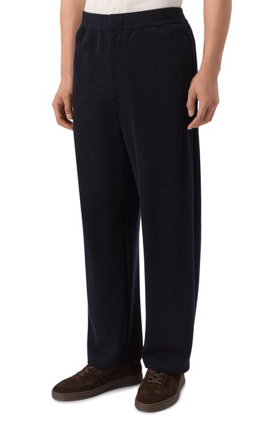 Шерстяные брюки GIORGIO ARMANI темно-синего цвета по цене 170500 руб., арт. GM004563/TE23762, фото 3 Шерстяные брюки GIORGIO ARMANI, арт. GM004563/TE23762, фото 3