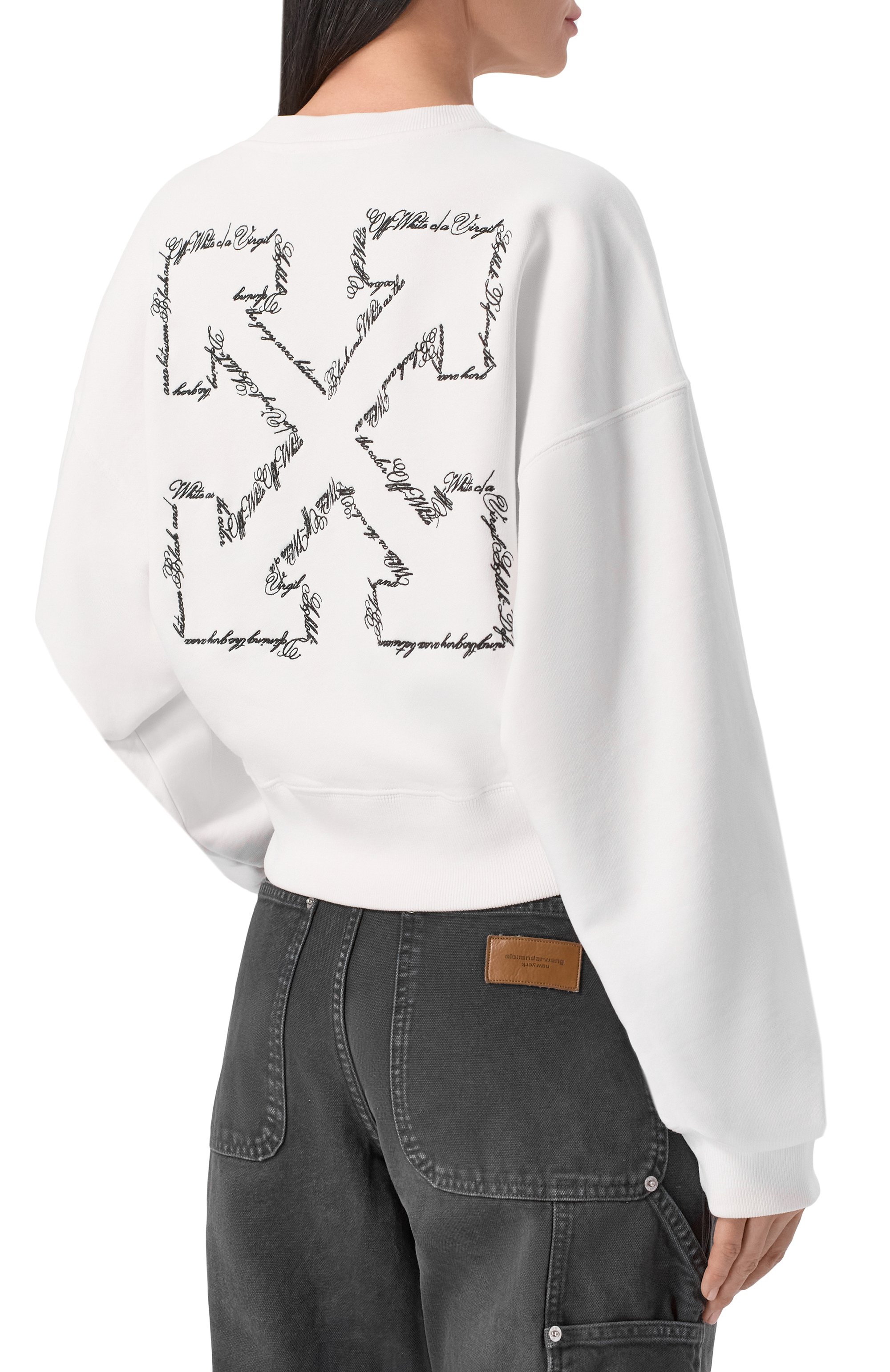 Хлопковый свитшот OFF-WHITE, арт. 2BA079S26FLE001, фото 4