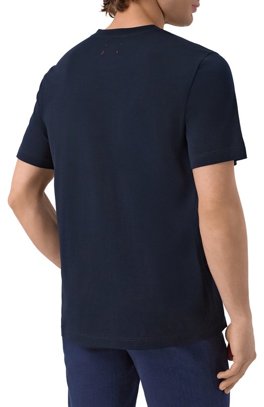 Хлопковая футболка Kiton UMK0721K4 Синий  UMK0721K4 Фото 4
