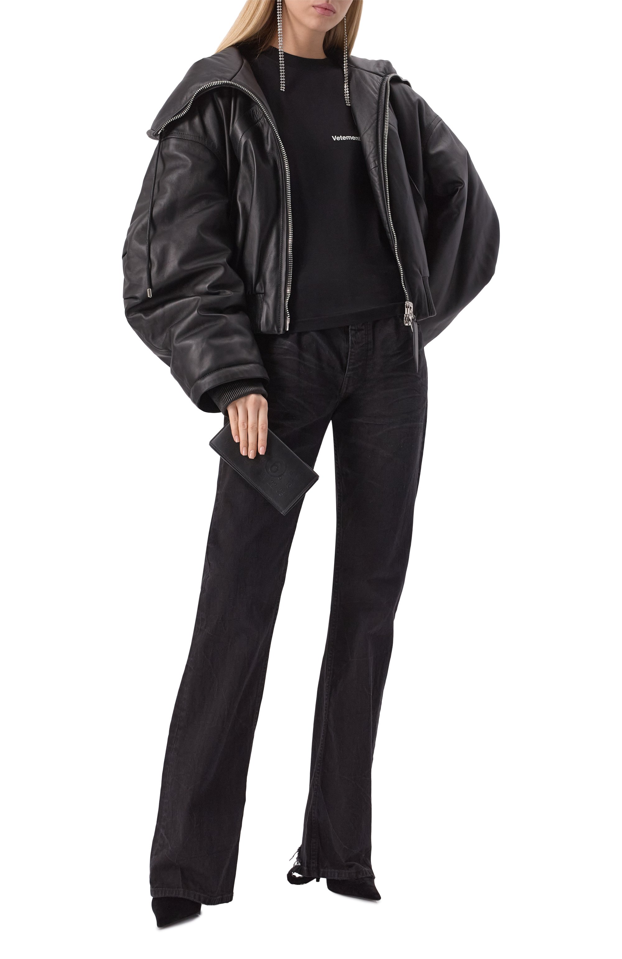 Кожаный бомбер THE ATTICO, арт. 247WCB62, фото 2