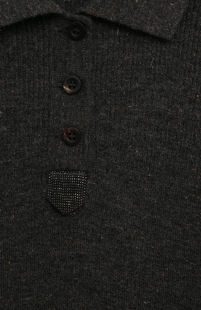 Поло из кашемира и вискозы BRUNELLO CUCINELLI, арт. B9AM81805B, фото 3