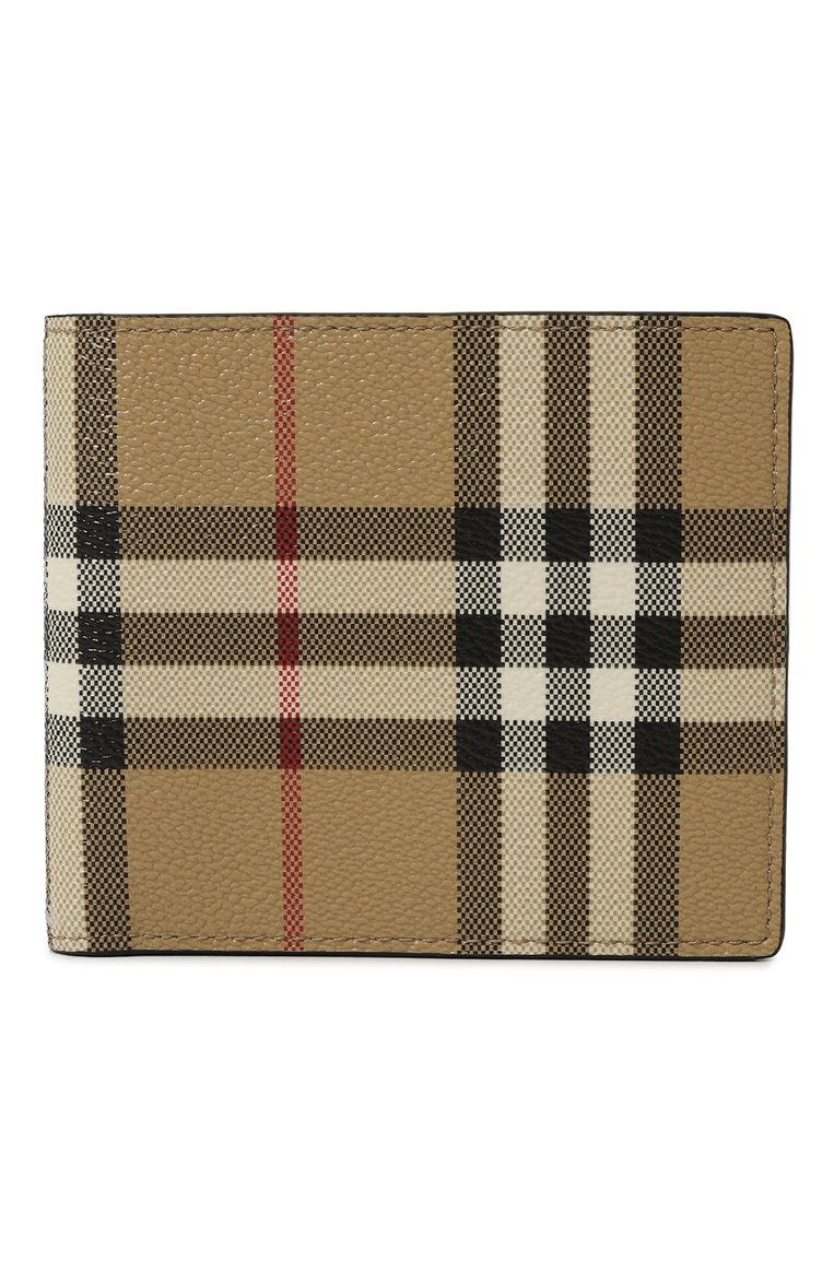 Мужской портмоне BURBERRY бежевого цвета, арт. 8069815 | Фото 1 (Материал сплава: Проставлено; Нос: Не проставлено; Материал: Синтетический материал)