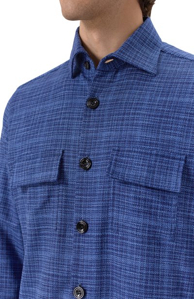 Рубашка из шерсти и шелка KITON, арт. UMC016K0617E14, фото 5