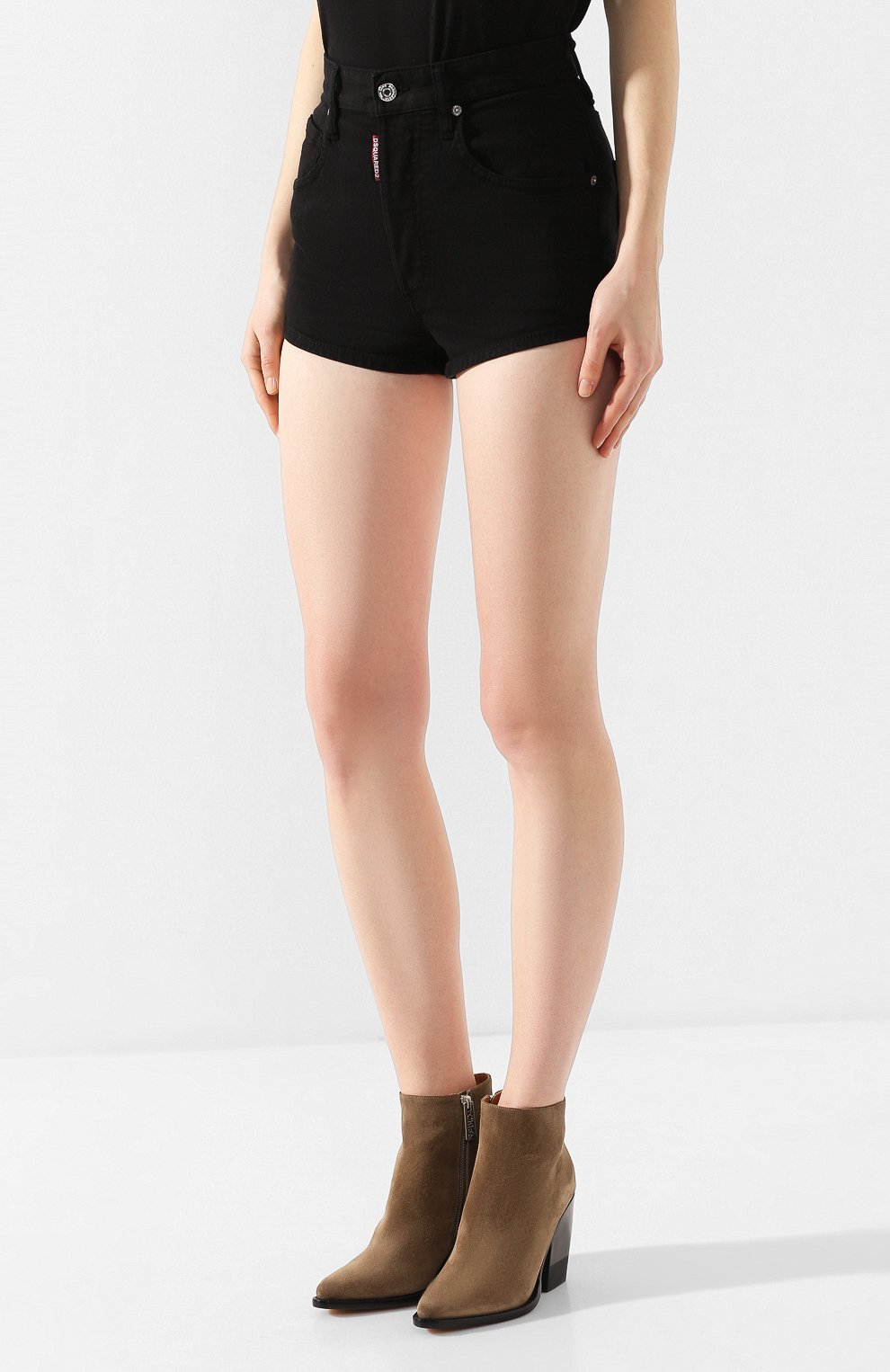 Джинсовые шорты DSQUARED2 черного цвета по цене 37750 руб., арт. S80MU0002/S39781, фото 3 Джинсовые шорты DSQUARED2, арт. S80MU0002/S39781, фото 3