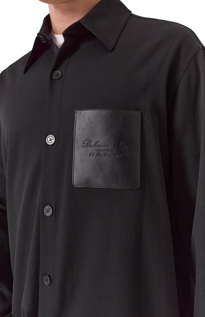 Шерстяная рубашка BALMAIN, арт. EH1HS391/WB01, фото 5
