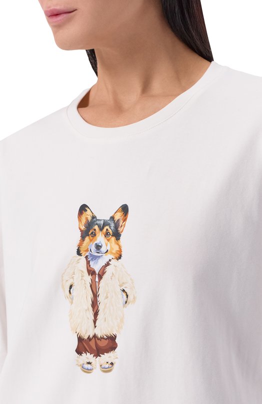 Хлопковый лонгслив Flashin FS26LSK Белый  FS26LSK Фото 5