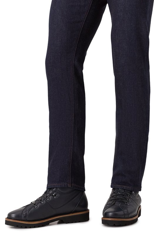 Кожаные ботинки Kiton USSA175N0012602/M Синий  USSA175N0012602/M Фото 3