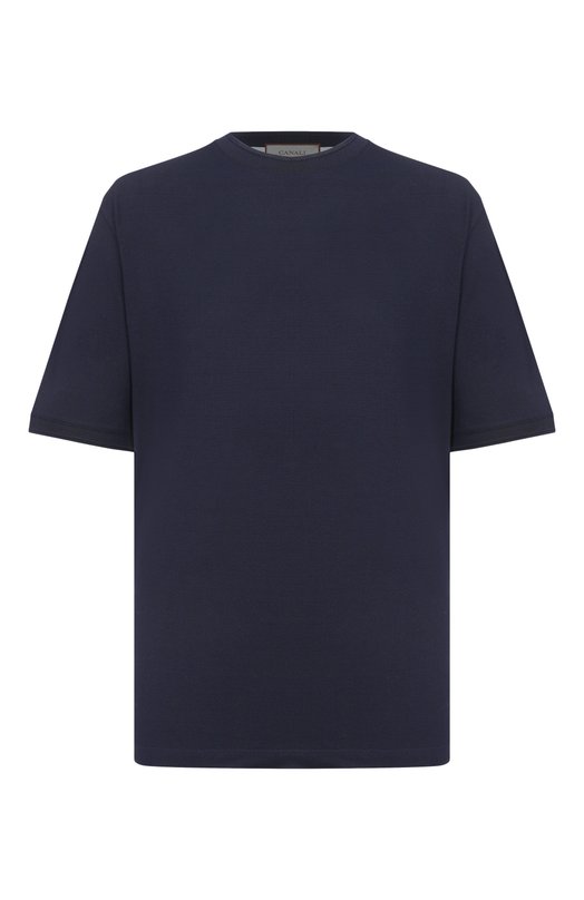 Хлопковая футболка Canali T0931/MJ02439_001 Синий T0931/MJ02439_001