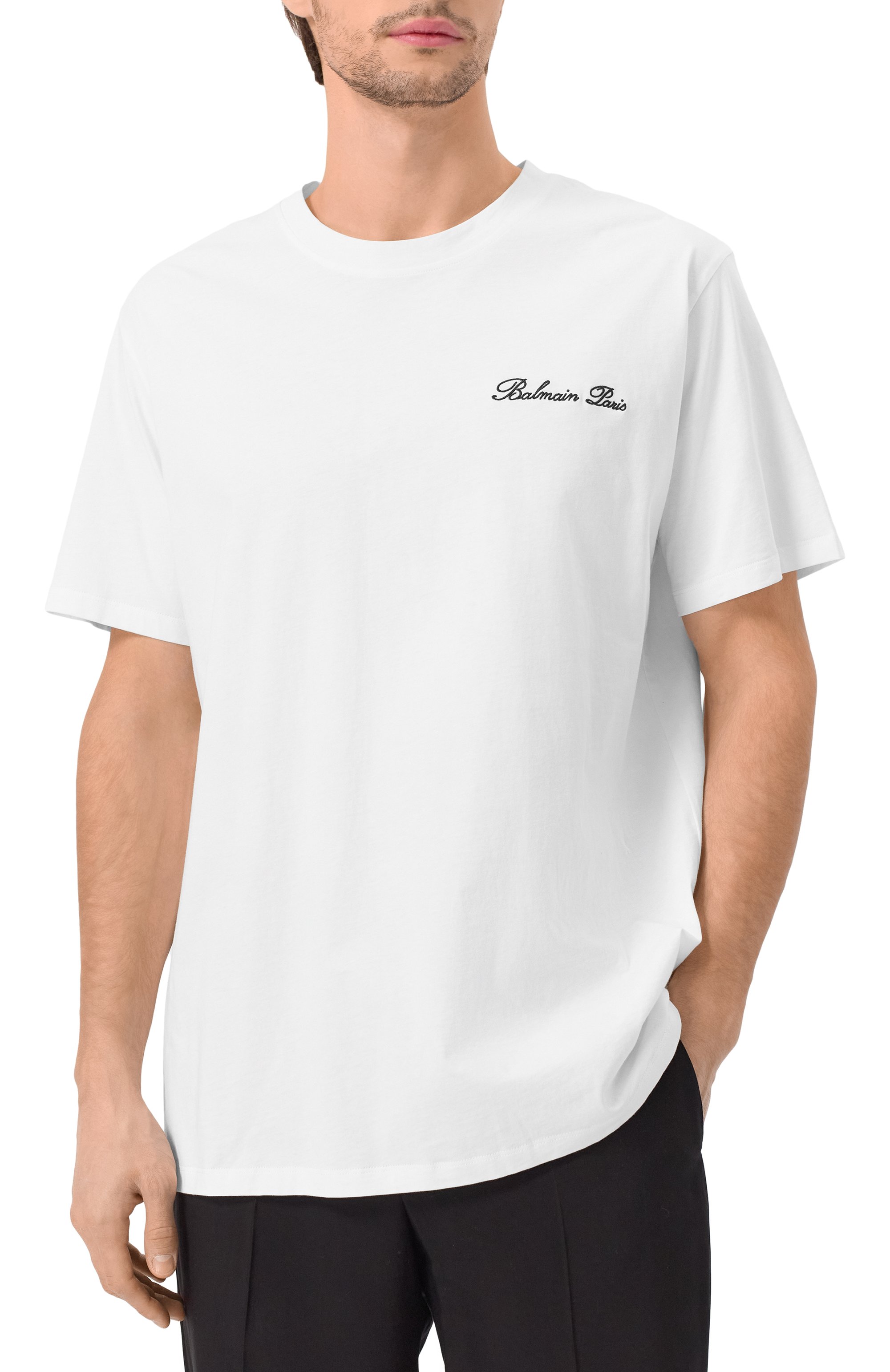 Хлопковая футболка BALMAIN, арт. DH1EG010/BC68, фото 3