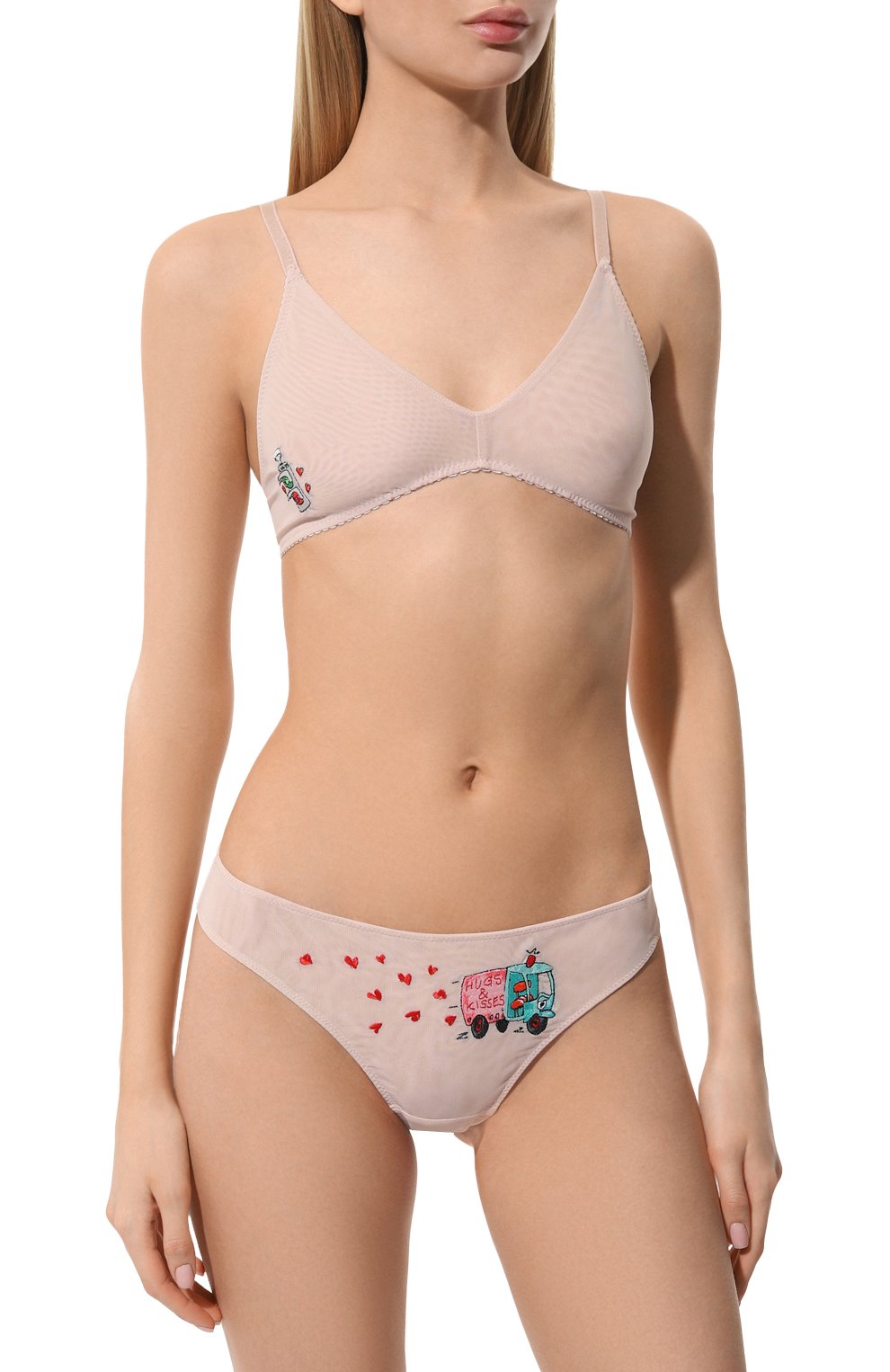 Трусы-стринги LOVE & SWANS светло-розового цвета по цене 5500 руб., арт. HUGM, фото 2 Трусы-стринги LOVE & SWANS, арт. HUGM, фото 2