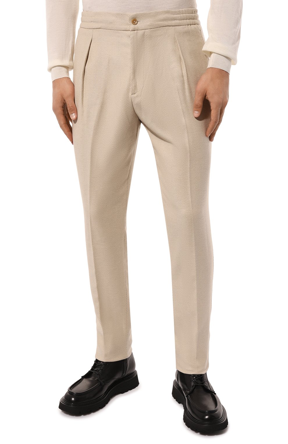 Брюки из шерсти и шелка MARCO PESCAROLO, арт. CHIAIA/5018, фото 3