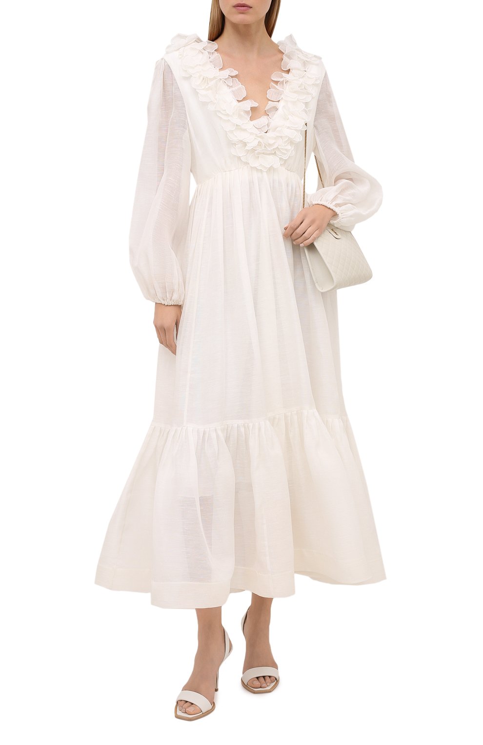 Платье из шелка и льна ZIMMERMANN, арт. 9807DAND, фото 2