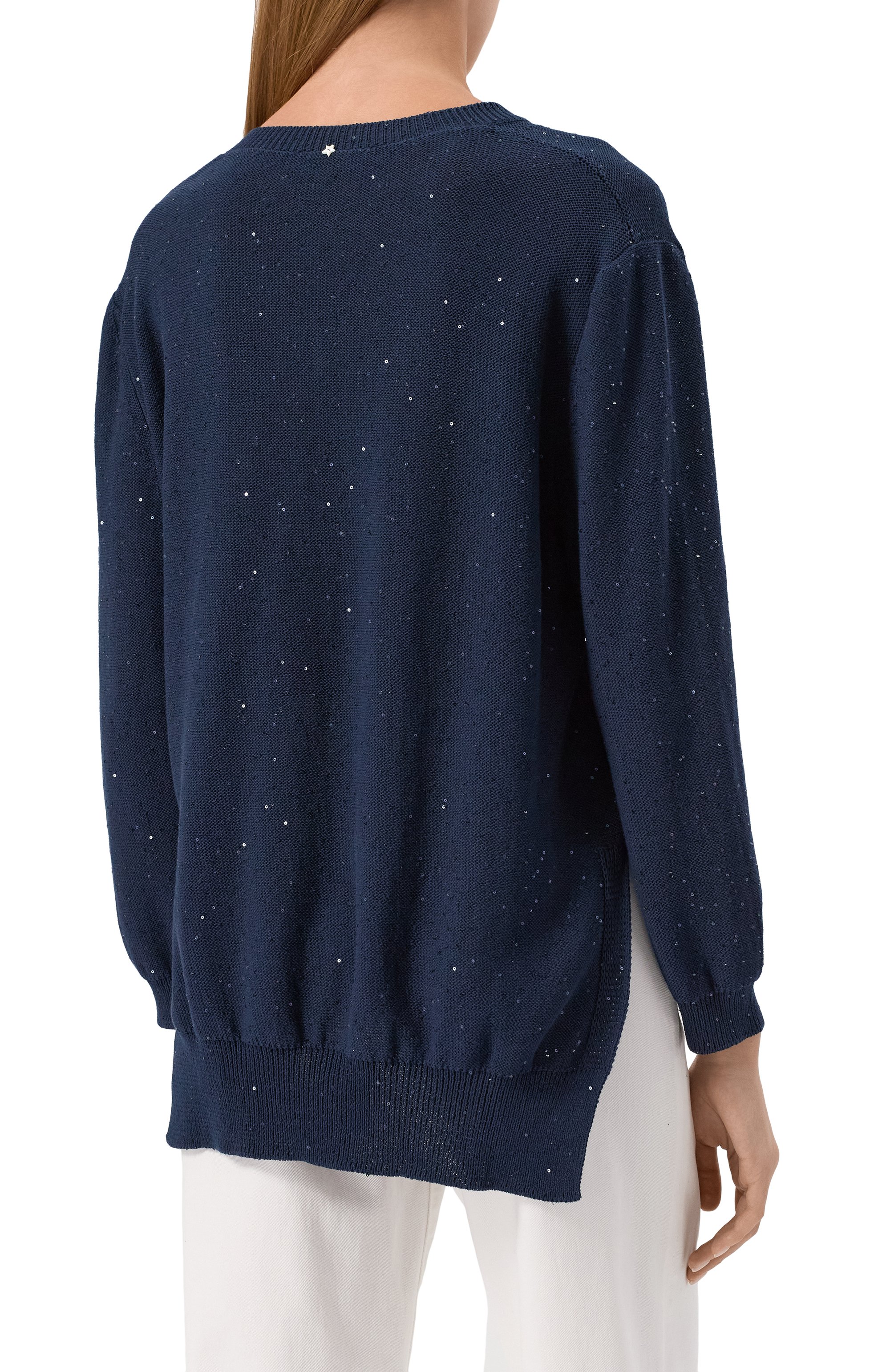 Хлопковый пуловер LORENA ANTONIAZZI, арт. P25124VM33A/3049, фото 4