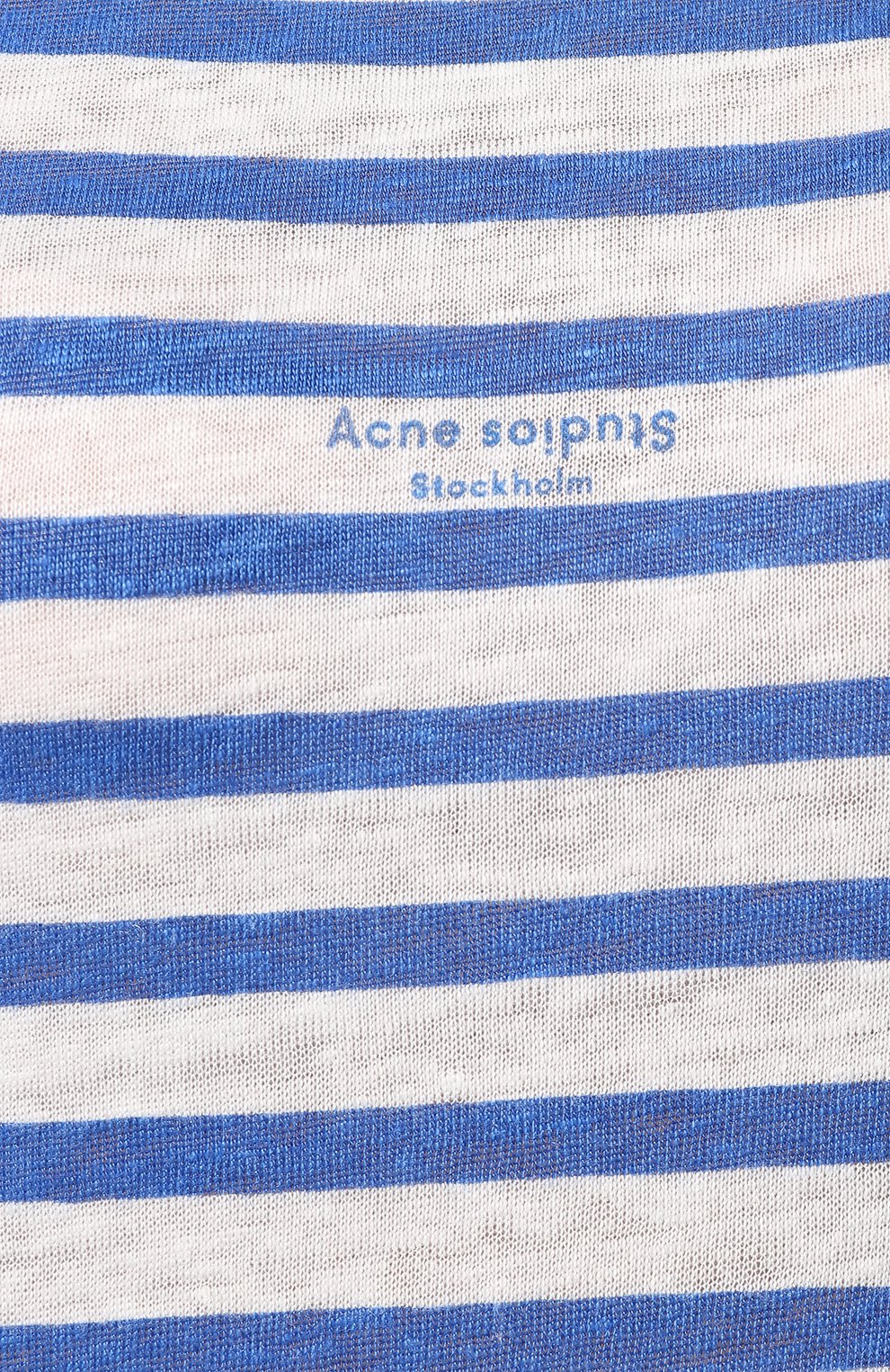 Льняная футболка ACNE STUDIOS голубого цвета по цене 13900 руб., арт. AL0011, фото 5 Льняная футболка ACNE STUDIOS, арт. AL0011, фото 5