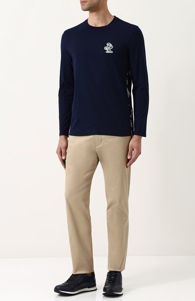 Хлопковый лонгслив с круглым вырезом MONCLER, арт. D1-091-80263-00-8390T, фото 2