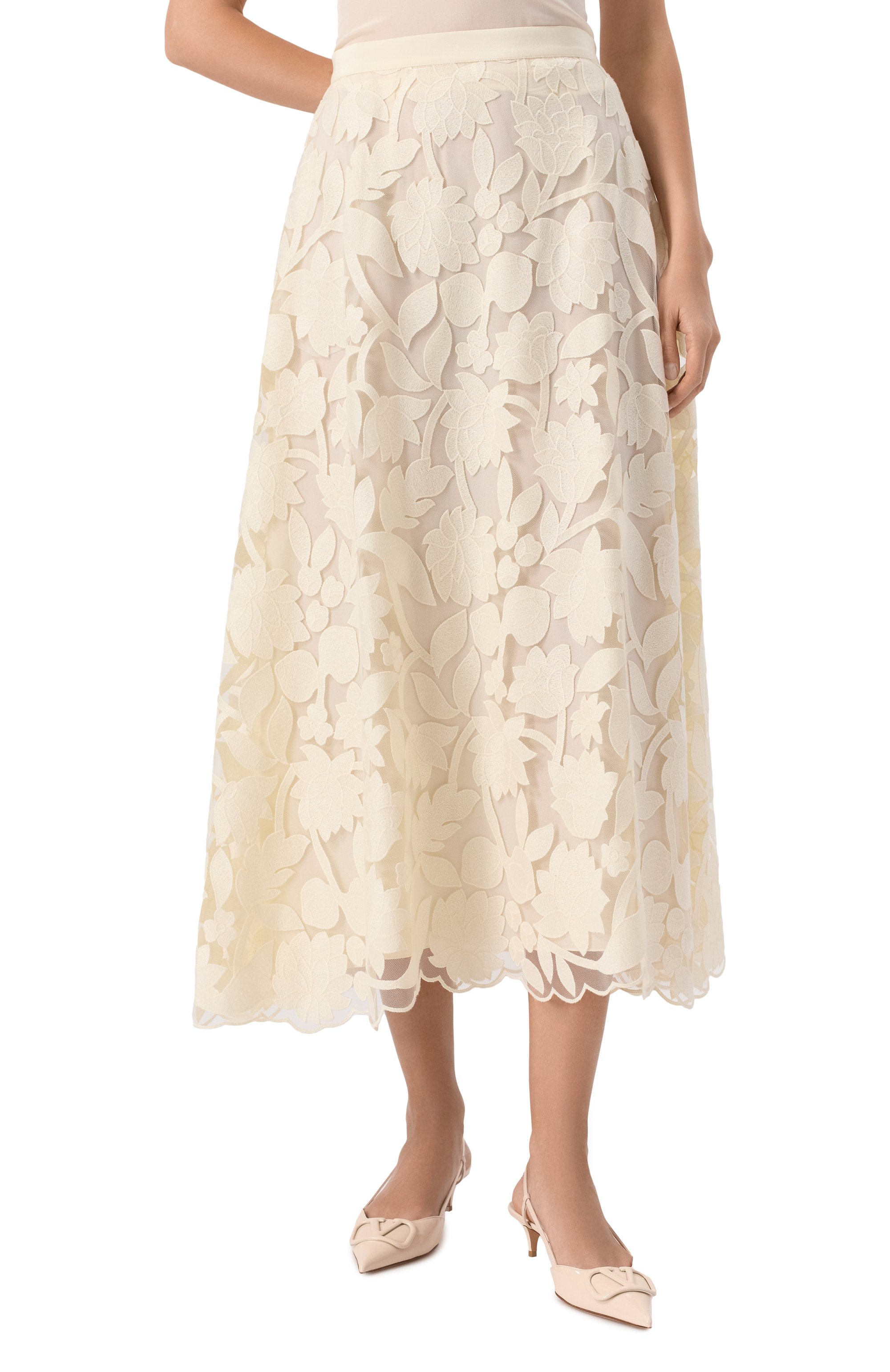 Юбка ELIE SAAB кремового цвета по цене 226500 руб., арт. SK120, фото 3 Юбка ELIE SAAB, арт. SK120, фото 3