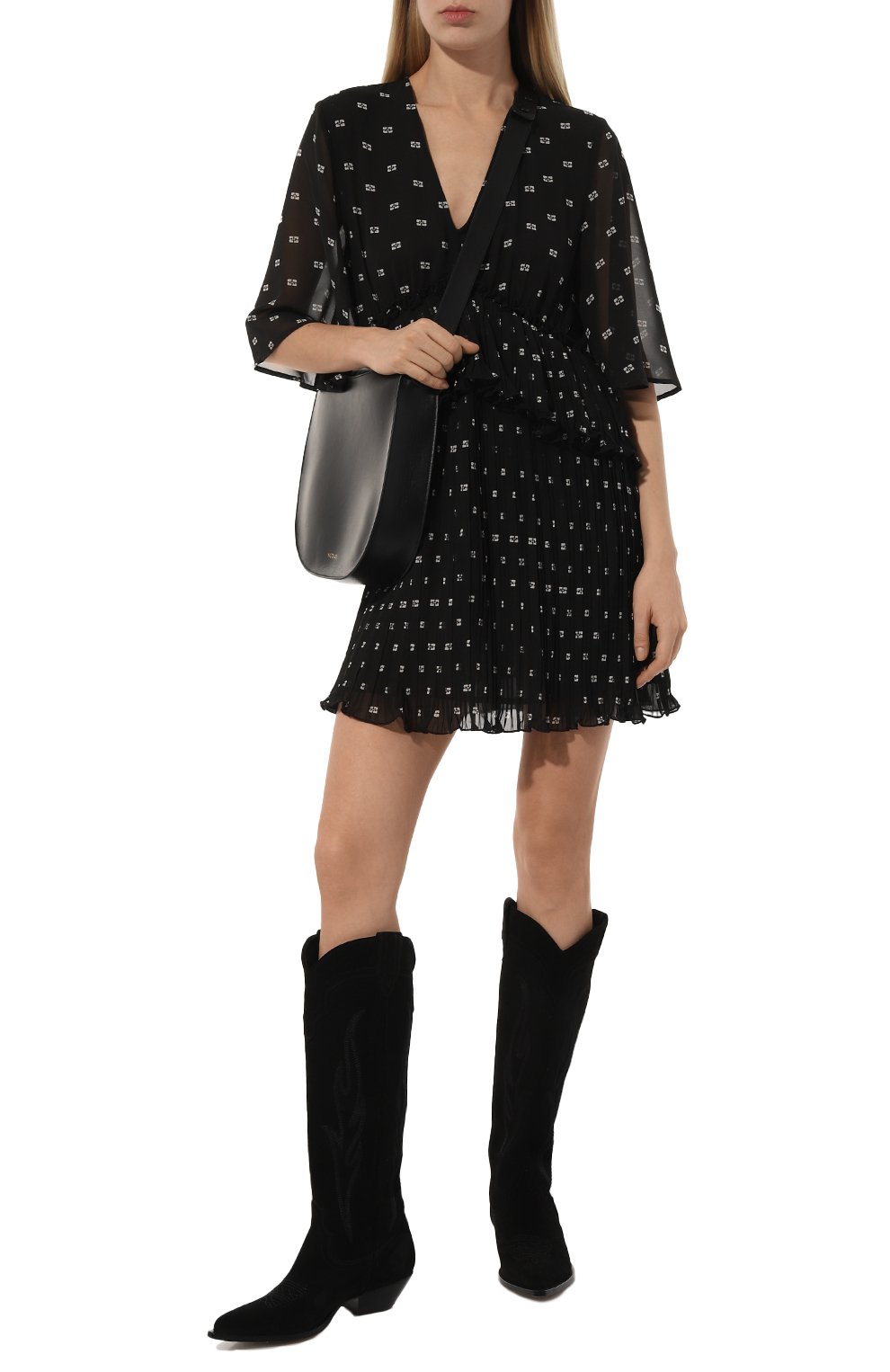 Платье GANNI черного цвета по цене 21550 руб., арт. F8832, фото 2 Платье GANNI, арт. F8832, фото 2