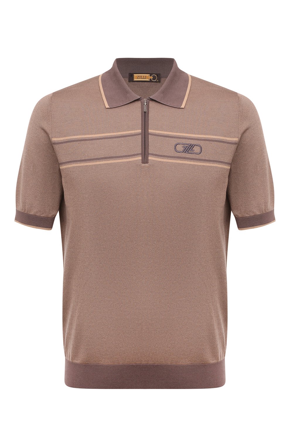 Поло из хлопка и шелка ZILLI, арт. MBZ-PZ032-TW0T1/MC01, фото 1