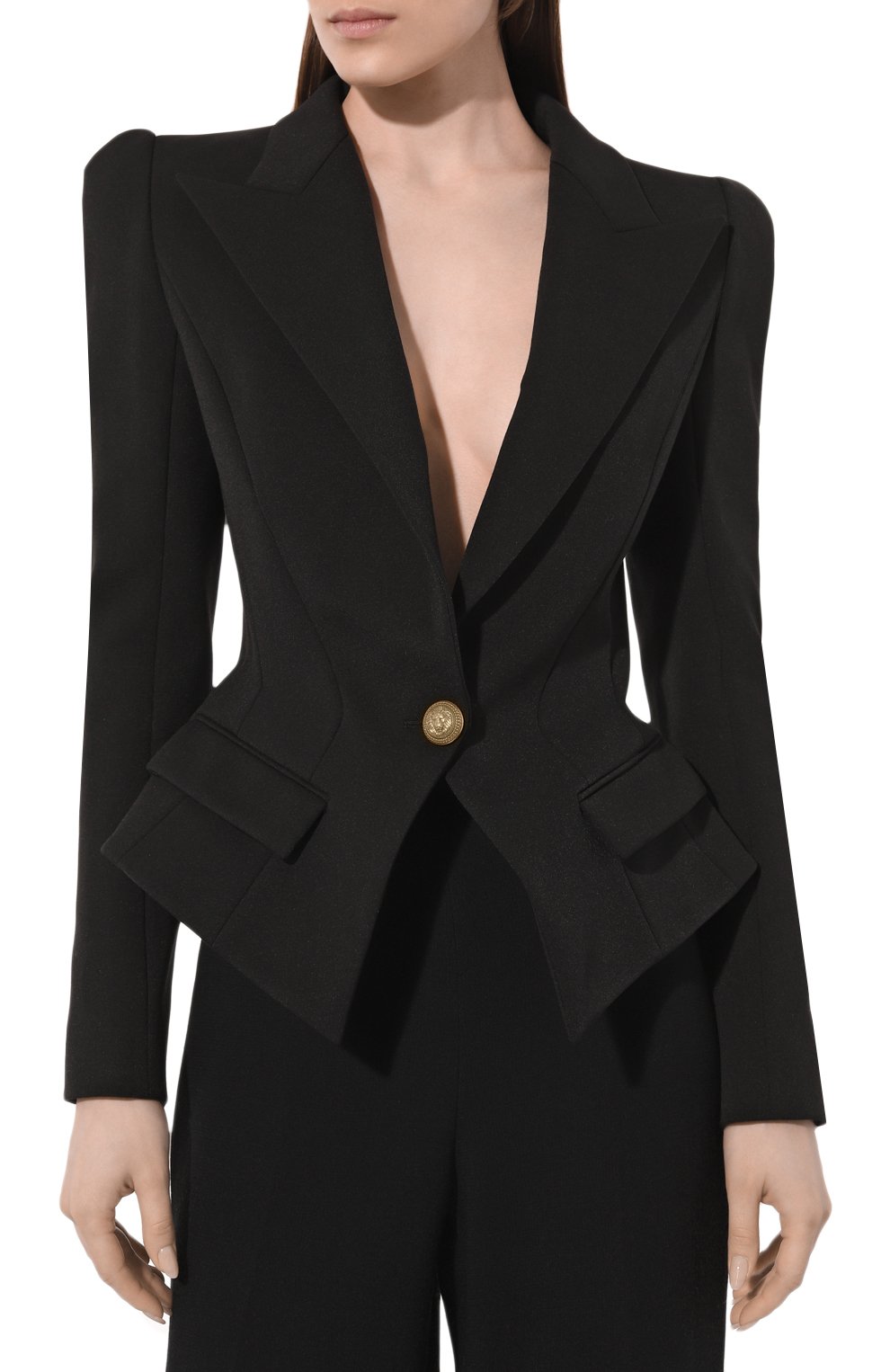 Жакет BALMAIN черного цвета по цене 288500 руб., арт. AF1SE007CC77, фото 3 Жакет BALMAIN, арт. AF1SE007CC77, фото 3