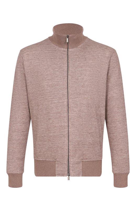 Толстовка изо льна и хлопка Andrea Campagna 20M466.ZQ00.CAMP._001 Коричневый 20M466.ZQ00.CAMP._001