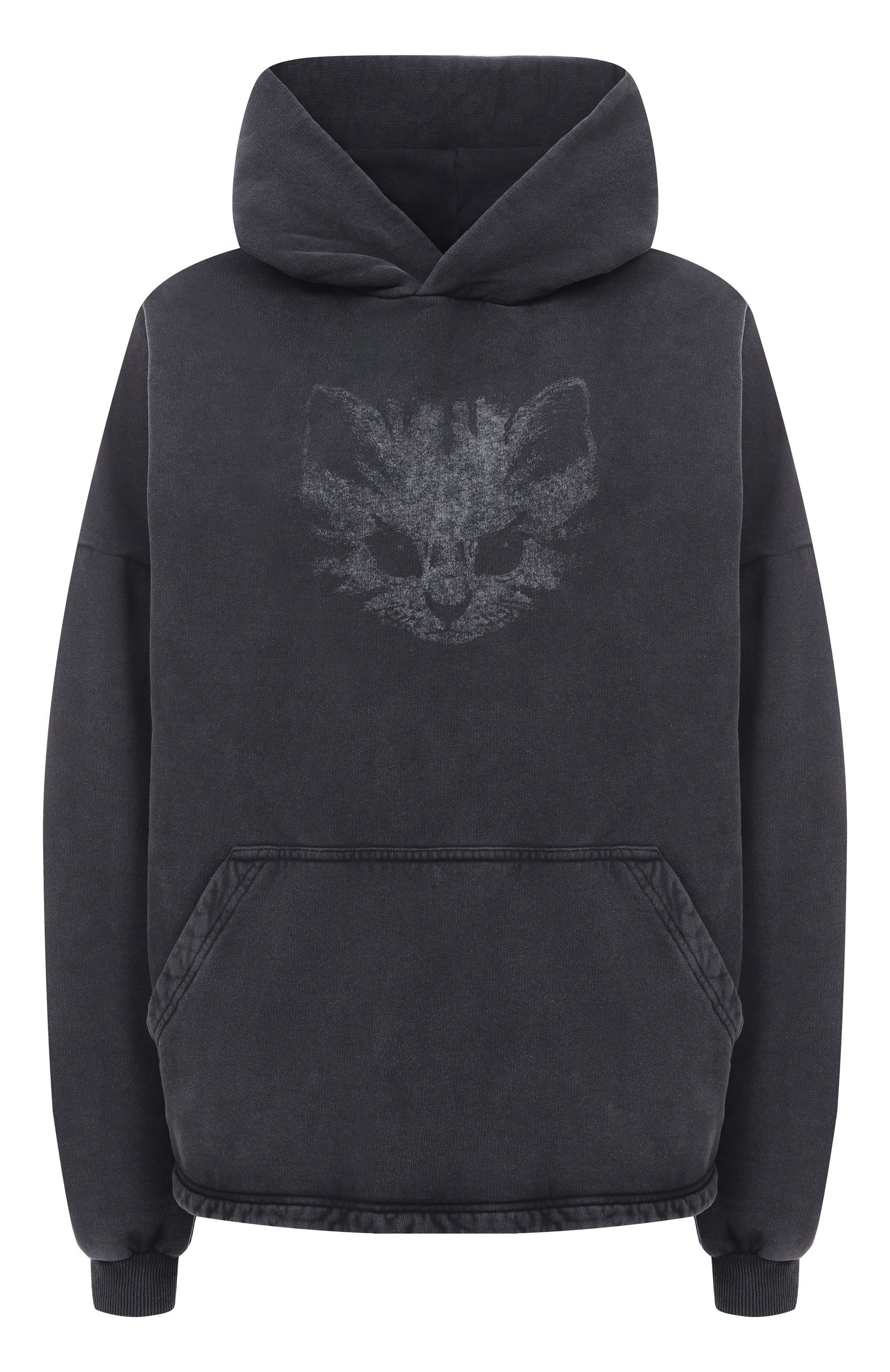 Хлопковое худи BALENCIAGA темно-серого цвета по цене 166500 руб., арт. 851208/TTVC5, фото 1 Хлопковое худи BALENCIAGA, арт. 851208/TTVC5, фото 1
