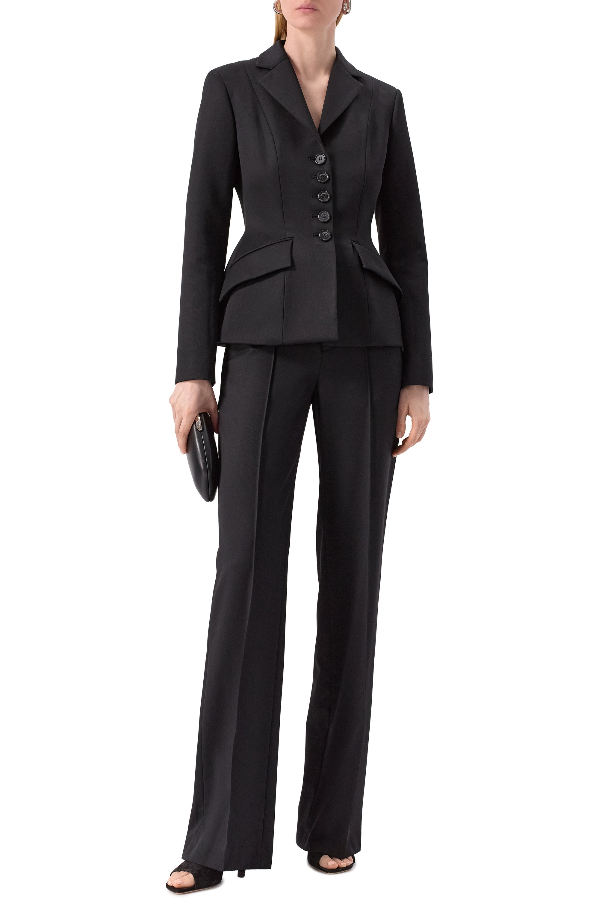 Шерстяной жакет GIUSEPPE DI MORABITO черного цвета по цене 115000 руб., арт. 04SSJA114 04410A, фото 2 Шерстяной жакет GIUSEPPE DI MORABITO, арт. 04SSJA114 04410A, фото 2