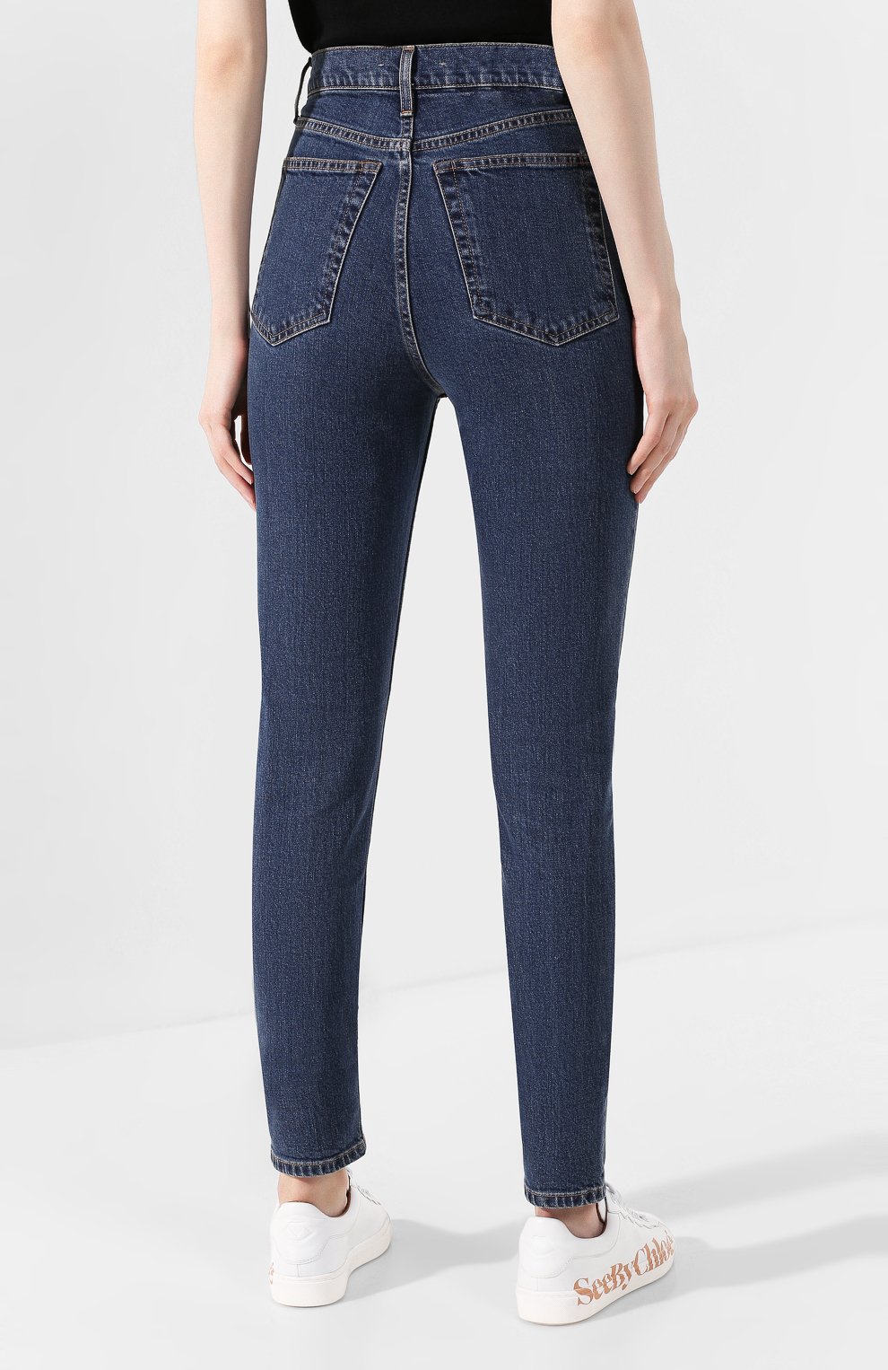 Джинсы HELMUT LANG синего цвета по цене 19650 руб., арт. J04DW214, фото 4 Джинсы HELMUT LANG, арт. J04DW214, фото 4