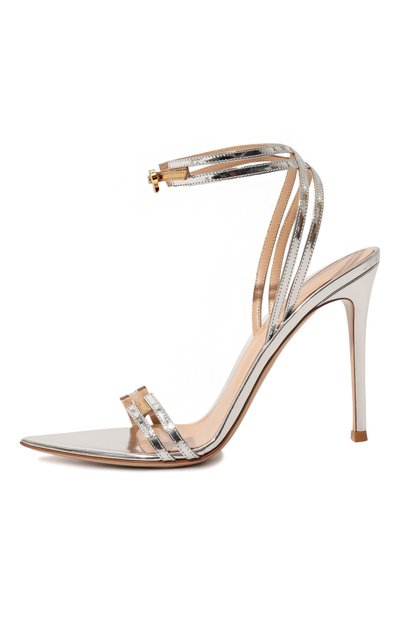 Кожаные босоножки GIANVITO ROSSI, арт. G32209.15RIC.METARME, фото 4