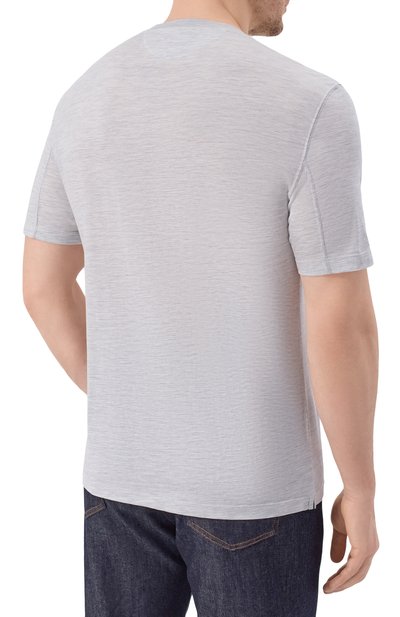 Футболка из шелка и хлопка BRUNELLO CUCINELLI, арт. MD8211308, фото 4