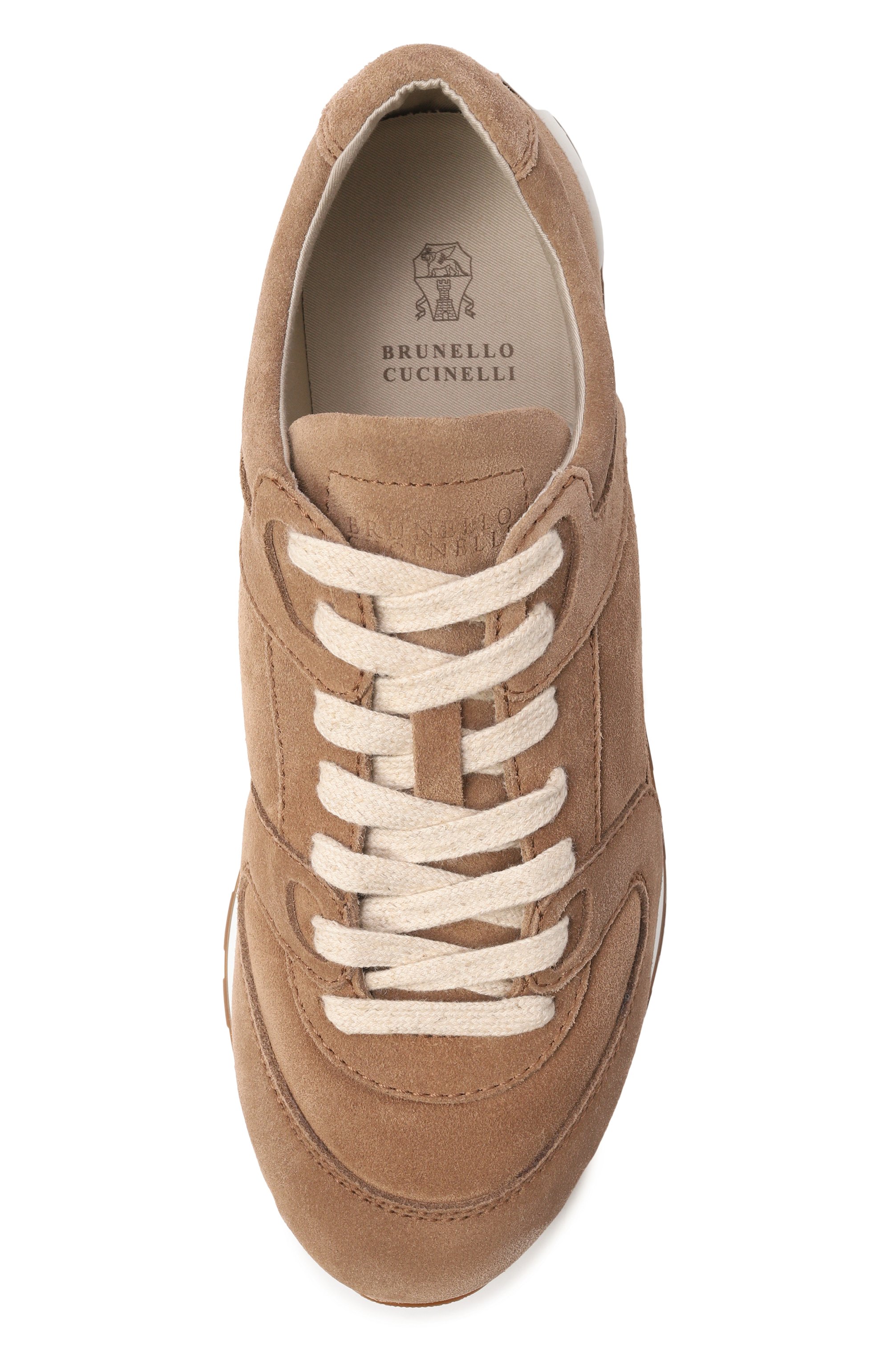 Замшевые кроссовки BRUNELLO CUCINELLI коричневого цвета по цене 112000 руб., арт. MZSFG3231, фото 6 Замшевые кроссовки BRUNELLO CUCINELLI, арт. MZSFG3231, фото 6