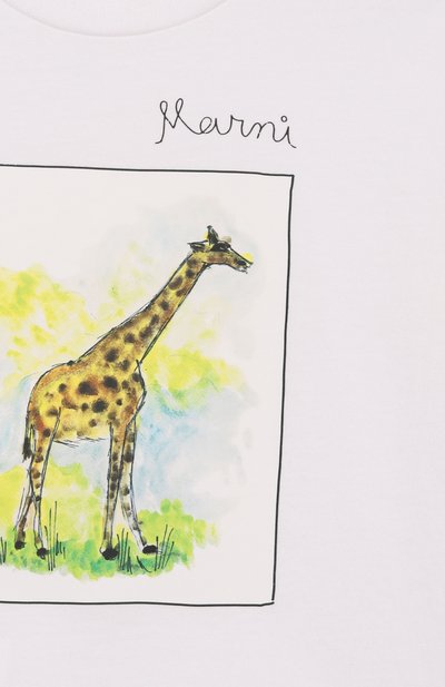 Хлопковая футболка MARNI, арт. M01659/M00SG, фото 3