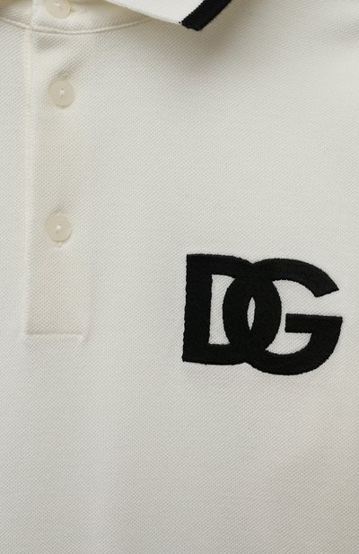 Хлопковое поло DOLCE & GABBANA, арт. L4JTCE/G7F0F/2-6, фото 3