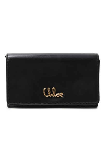 Женская сумка chloé iconic CHLOÉ черного цвета, арт. CHC25SP485016 | Фото 1 (Материал: Натуральная кожа; Ремень/цепочка: На ремешке; Материал сплава: Проставлено; Драгоценные камни: Проставлено; Размер: mini)