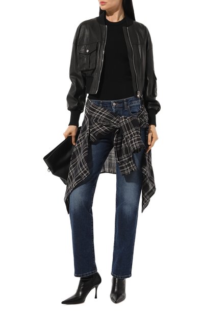 Кожаный бомбер DONDUP черного цвета по цене 89950 руб., арт. DJ609/PL0511D XXX, фото 2 Кожаный бомбер DONDUP, арт. DJ609/PL0511D XXX, фото 2