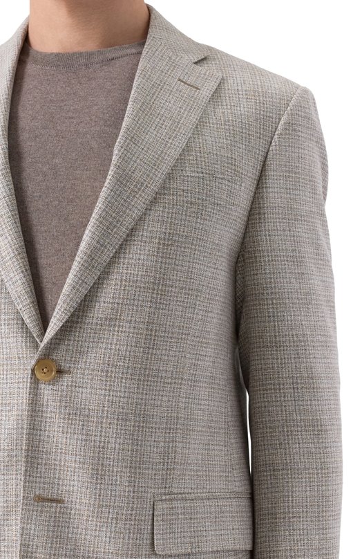 Пиджак из шелка и шерсти Corneliani 25X008-2516215 Серый  25X008-2516215 Фото 7