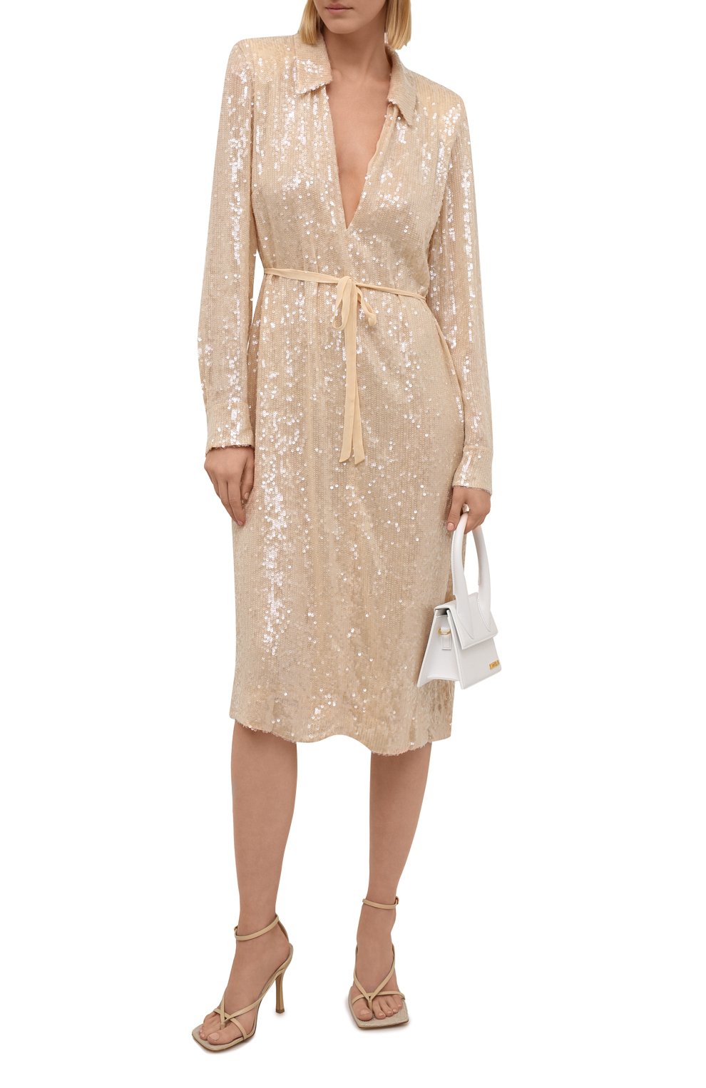 Платье из вискозы с отделкой пайетками DRIES VAN NOTEN, арт. 212-011039-3223, фото 2