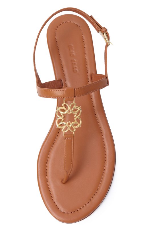 Кожаные сандалии Elie Saab B0015/NL001 Коричневый  B0015/NL001 Фото 6