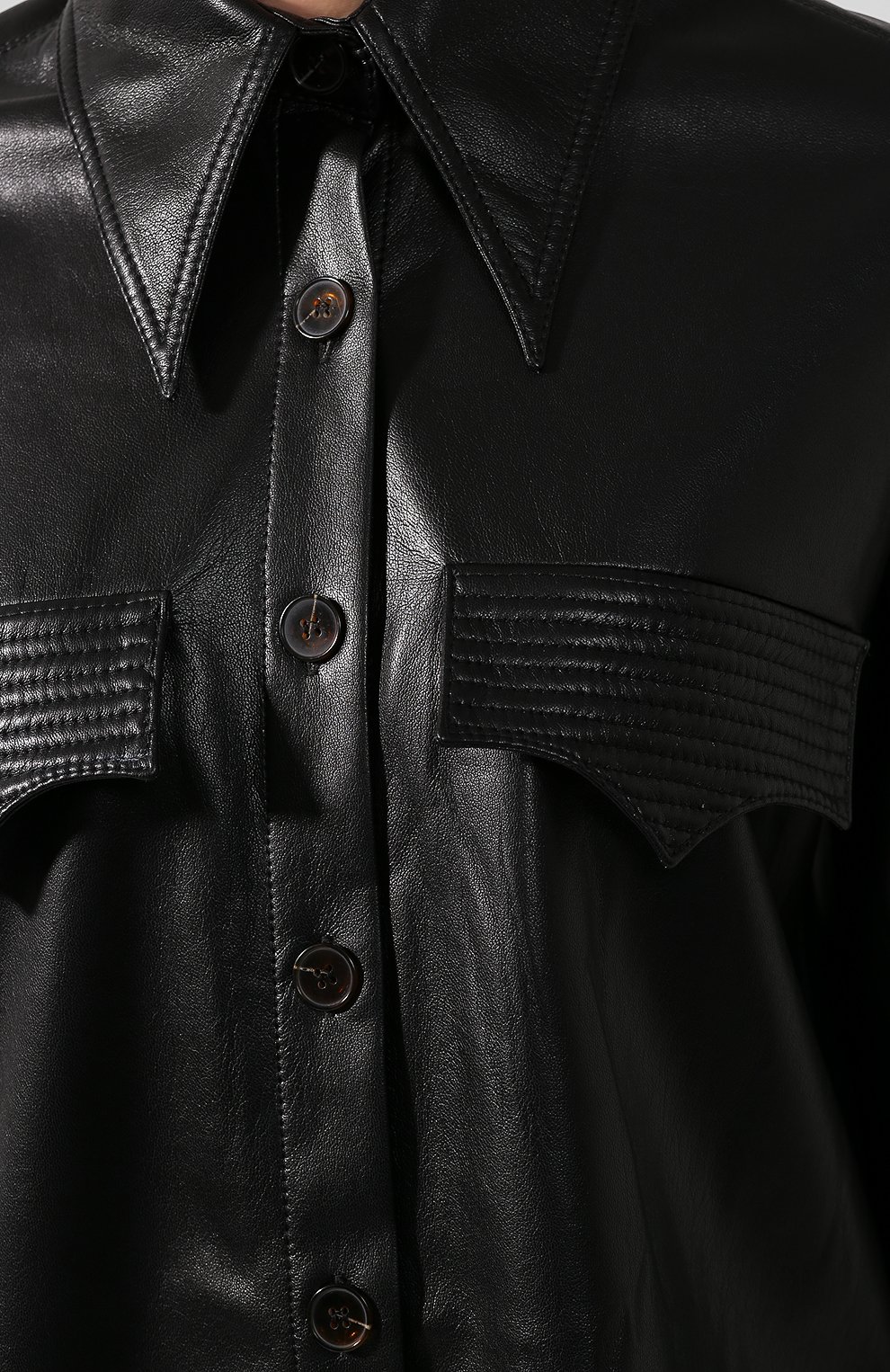 Рубашка NANUSHKA, арт. ELPI_BLACK_VEGAN LEATHER, фото 5