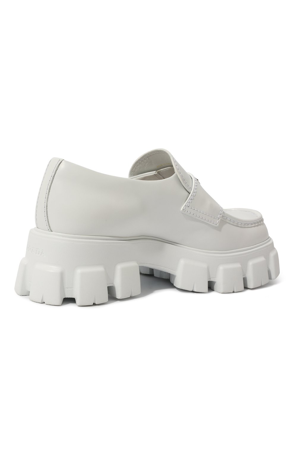 Кожаные лоферы monolith PRADA белого цвета по цене 99000 руб., арт. 2DE129-B4L-F0009, фото 6 Кожаные лоферы monolith PRADA, арт. 2DE129-B4L-F0009, фото 6