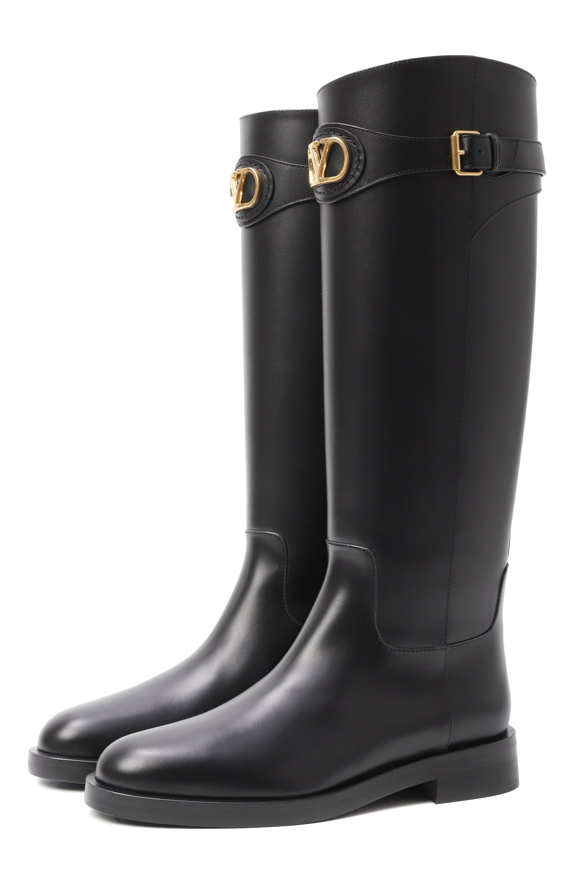 Кожаные сапоги vlogo signature VALENTINO, арт. 7W2S0MT1/DSH, фото 1