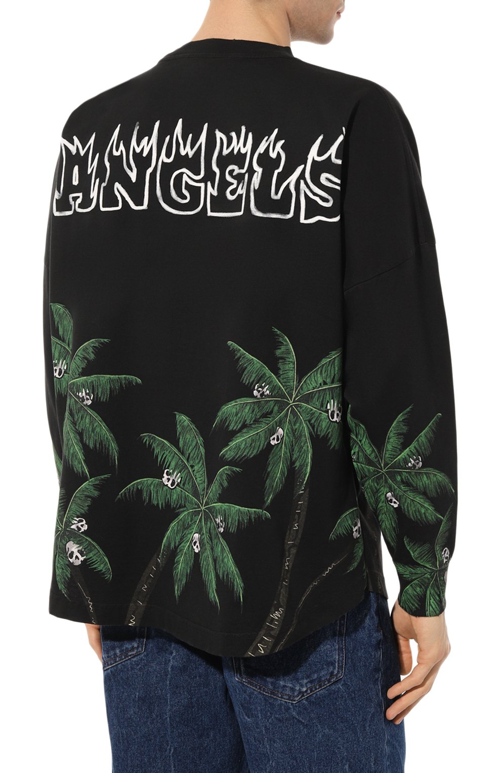 Хлопковый лонгслив PALM ANGELS, арт. PMAB001S23JER0021055, фото 4