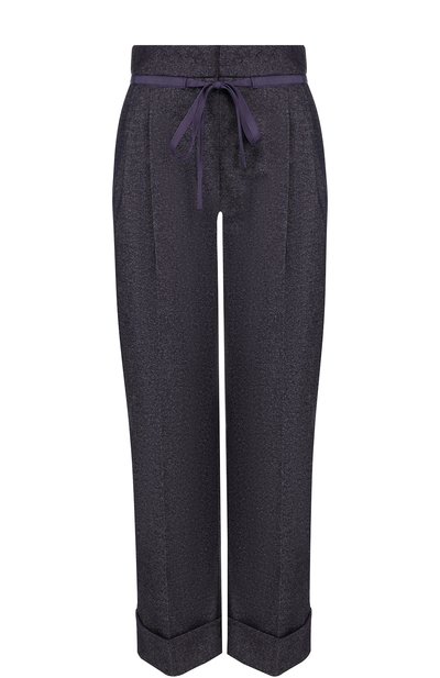 Женские брюки из смеси шерсти и хлопка с отворотами GIORGIO ARMANI, арт. 8WHPP00S/T008V