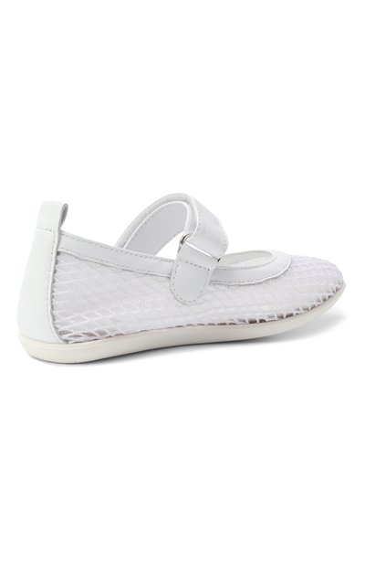 Балетки MSGM KIDS белого цвета по цене 24950 руб., арт. 79807/VAR2/28-35, фото 3 Балетки MSGM KIDS, арт. 79807/VAR2/28-35, фото 3