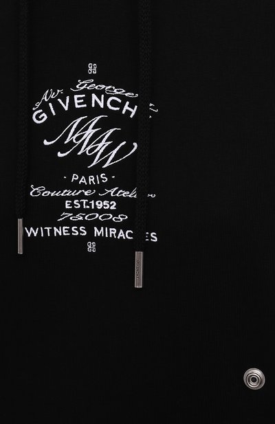Хлопковое худи GIVENCHY черного цвета по цене 122000 руб., арт. BWJ0263Z7A, фото 5 Хлопковое худи GIVENCHY, арт. BWJ0263Z7A, фото 5
