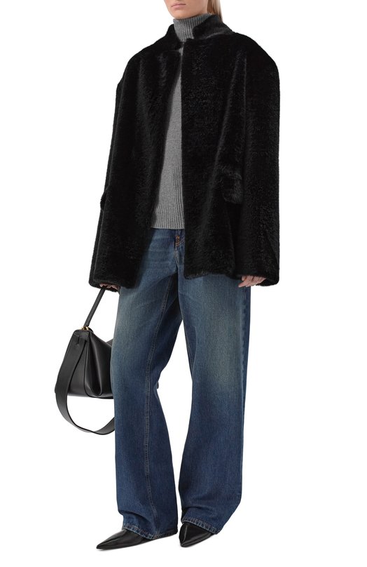 Шуба из экомеха Flashin FF25CCOU Чёрный  FF25CCOU Фото 2