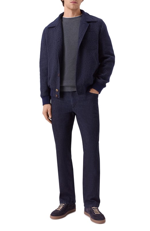 Кашемировый бомбер Brunello Cucinelli MV4246558 Синий  MV4246558 Фото 2